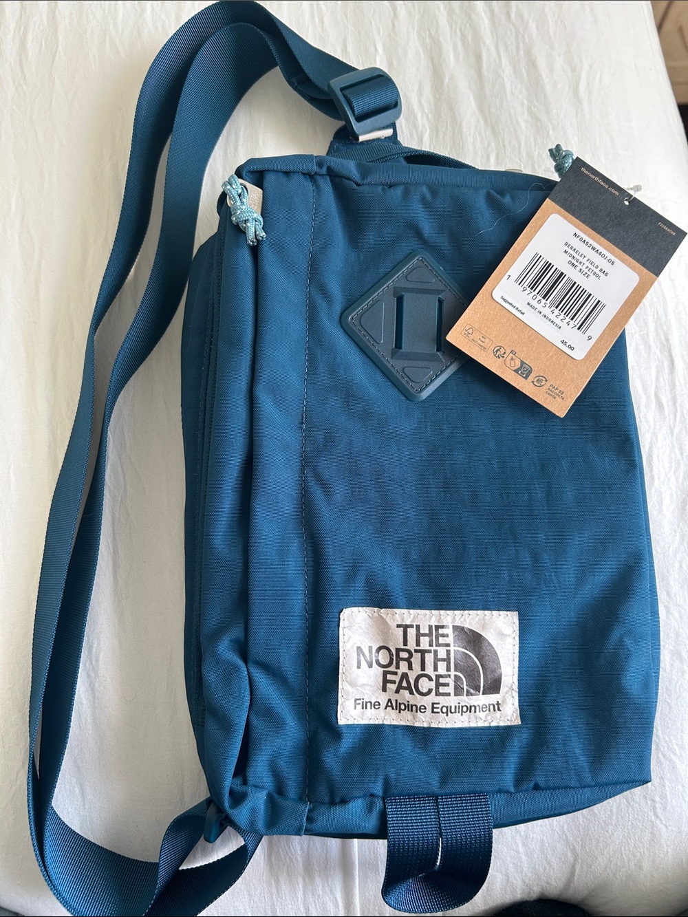 The North Face Teal Crossbody bag "Berkeley field bag"